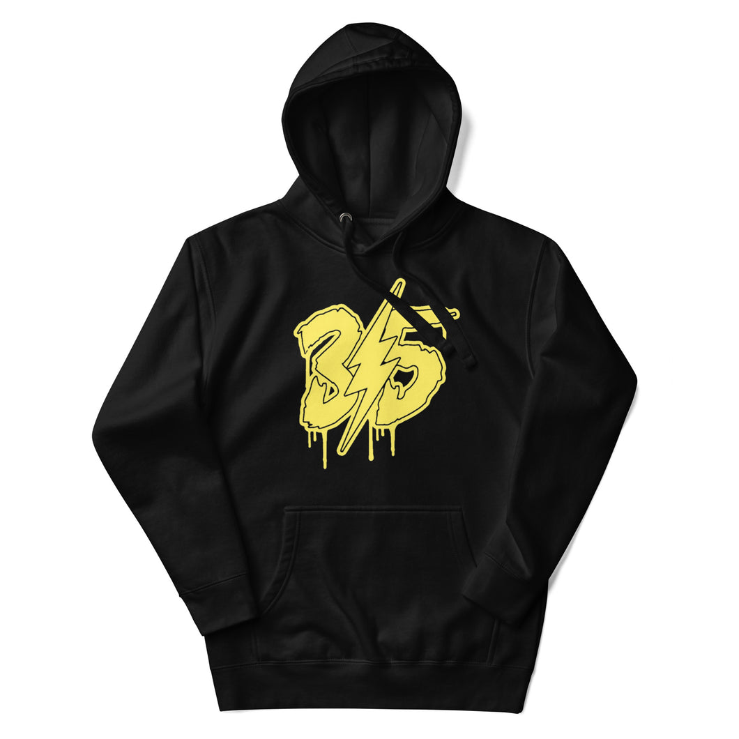 35 ”3rd Edition” Electric Yellow logo Unisex Hoodie