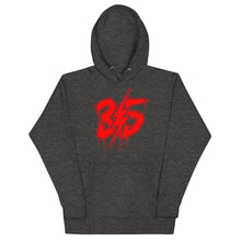 Load image into Gallery viewer, 35 “1st Edition” Scarlet Red Logo Unisex Hoodie
