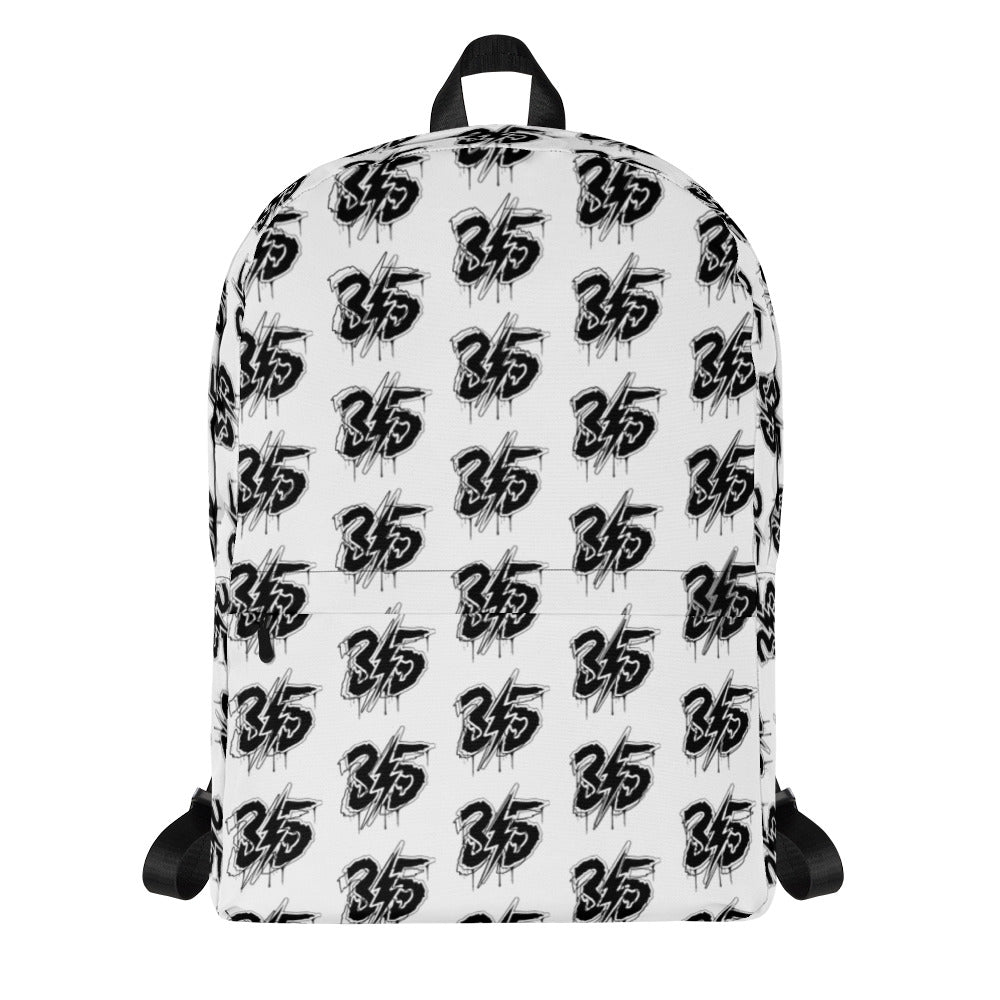 35 Black Logo All Over Backpack
