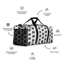 Load image into Gallery viewer, 35 Black Logo All Over Duffle bag
