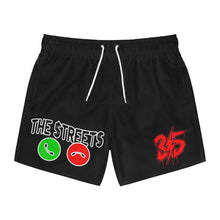 Load image into Gallery viewer, 35 Black “4 Da Skreetz” Swim Trunks
