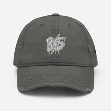 Load image into Gallery viewer, 35 White Logo Distressed Dad Hat
